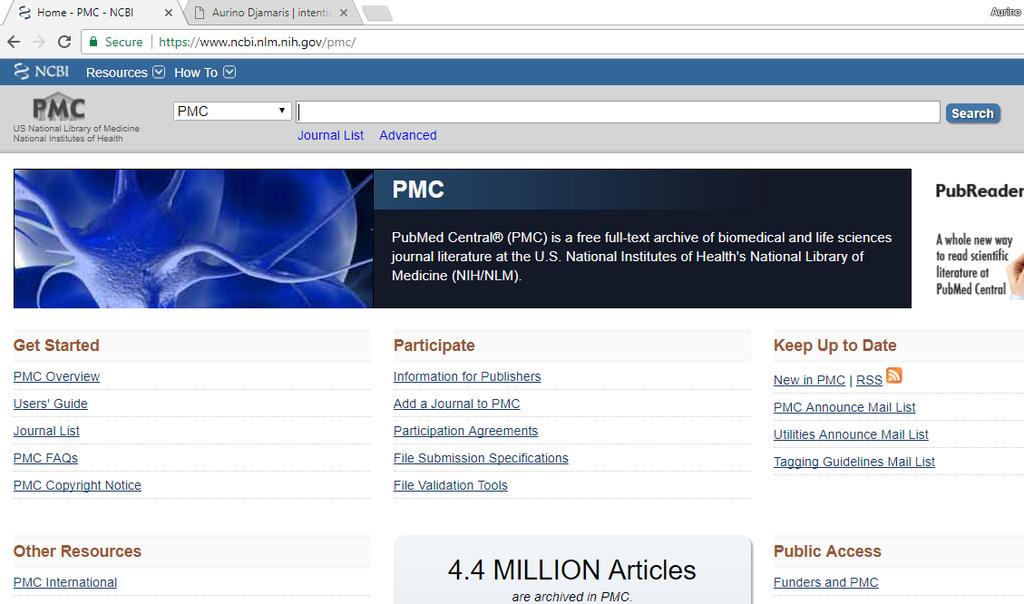 Artikel-artikel dari PMC dan BMC bisa diakses secara gratis. Masukkan kata kunci pencarian dan download artikel yang sesuai dengan topik penelitian.