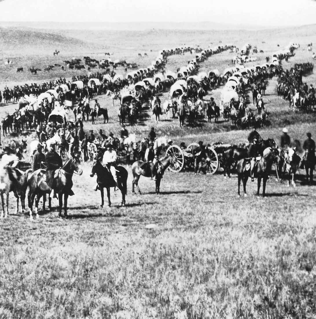 Pasukan Custer dalam barisan sebelum Little Bighorn.