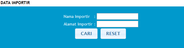 Helpdesk 60 4. Search Data Importir: Fungsi ini digunakan untuk melakukan pencarian data importir sesuai dengan kriteria yang dimasukkan.
