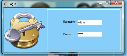 user harus mengisi username dan password.
