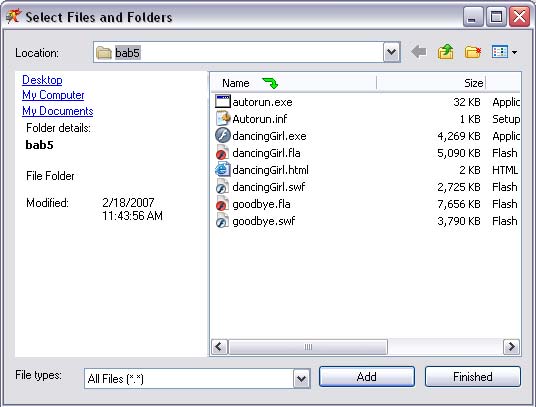 Dialog Select Files and Folders Gambar 22 (atas).
