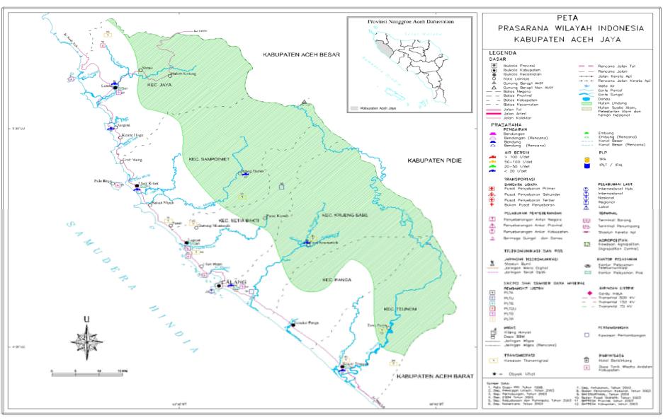 Gambar 16 Peta Kabupaten Aceh Jaya 2.17 KABUPATEN BENER MERIAH Bener Meriah merupakan kabupaten yang berdiri tahun 2003 sesuai UU RI Nomor 41 Tahun 2003.