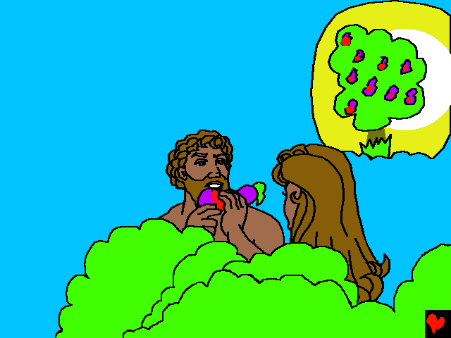Setelah Hawa tidak menaati Tuhan dia meminta Adam untuk memakan buah itu