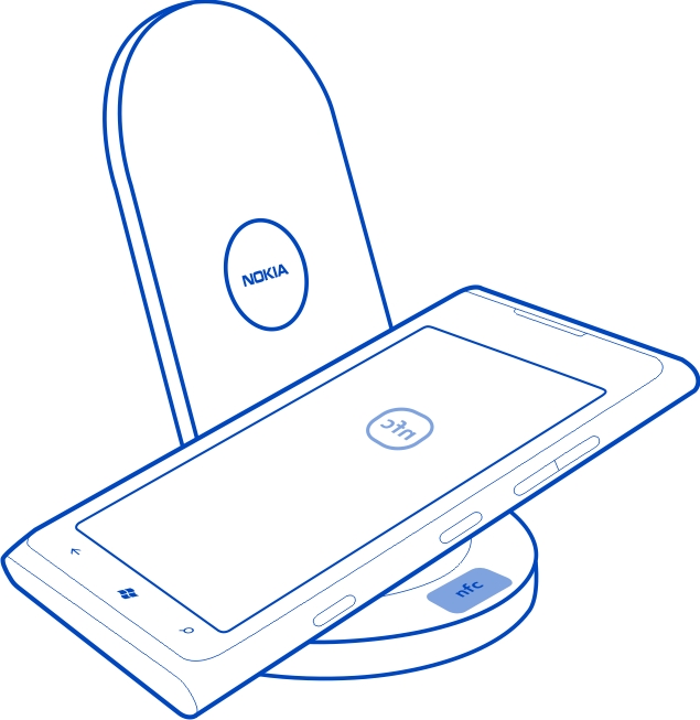 7 2 Sentuh Nokia accessories settings, lalu pilih tindakan yang diinginkan. Untuk memulai tindakan tersebut, sentuh bidang NFC di ponsel pada bidang NFC di pengisi daya.