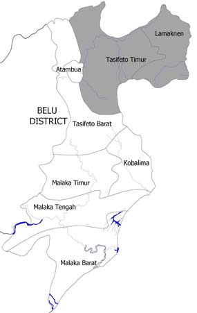 DAS Talau mencakup 5 kecamatan, yaitu Lamaknen, Tasifeto Barat, Tasifeto Timur, Lasiolat dan Atambua ibu kota Kabupaten Belu