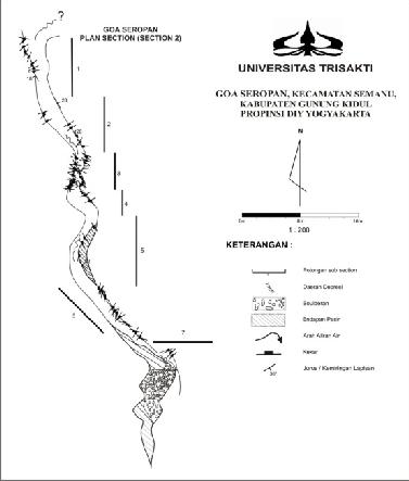 Section 1 Section 2 Section 3 Gambar 4. hasil pengukuran pemetaan struktur geologi di Seropan Perhitungan RMR dilakukan pada section 2 (Gambar 5).