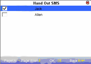 Instruksi ketika lalu menempatkan di kotak teks, membuka T9 metode input, tekan " * " kunci ke input isi sms,scroll / ke tombol kotak input, scroll / untuk setting perubahan atau keyboard dan input