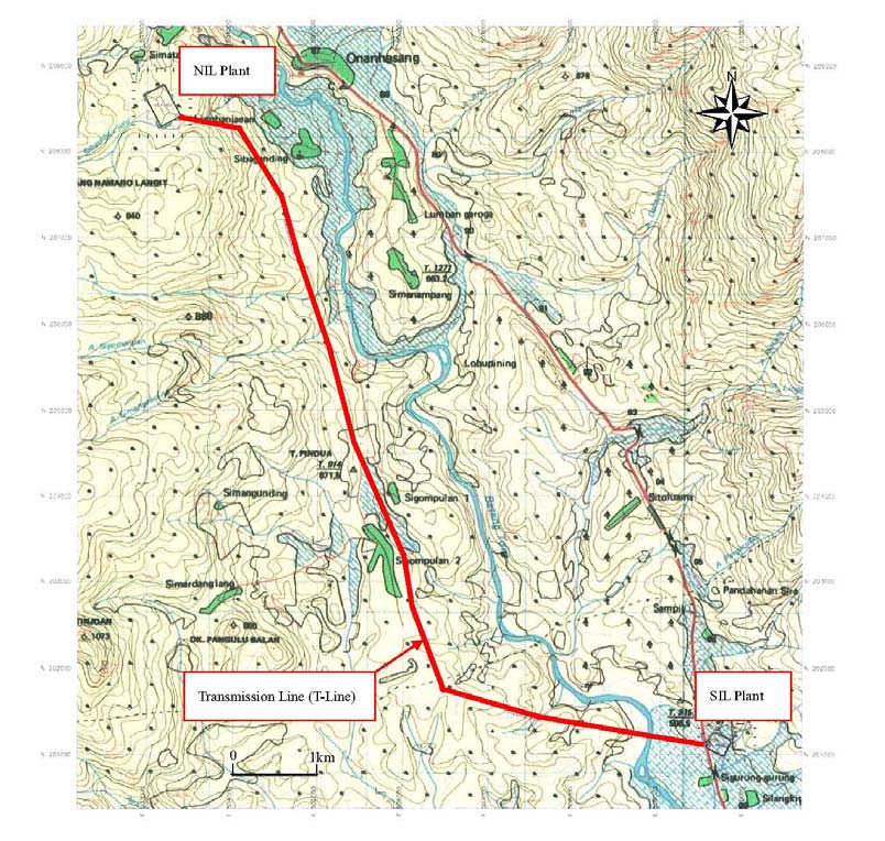 Sumber: WestJEC, 2007 Gambar I-1 Tipikal Jalur Transmisi yang Menghubungkan Substasiun Silangkitang (SIL) dengan Namora I Langit 1.2.2.4.