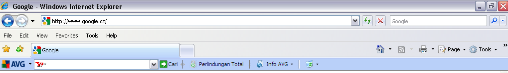AVG Security Toolbar terdiri dari berikut ini: Tombol logo AVG - menyediakan akses ke item toolbar umum. Klik tombol logo agar dialihkan ke situs web AVG (http://www.avg.com/).