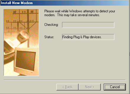 Gambar_38 : Kotak dialog Install New Modem. Dari kotak dialog ini klik Next untuk melanjutkan proses instalasi. 8.