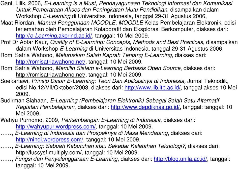 dari: http://e-learning.akprind.ac.id/, tanggal: 10 Mei 2009.