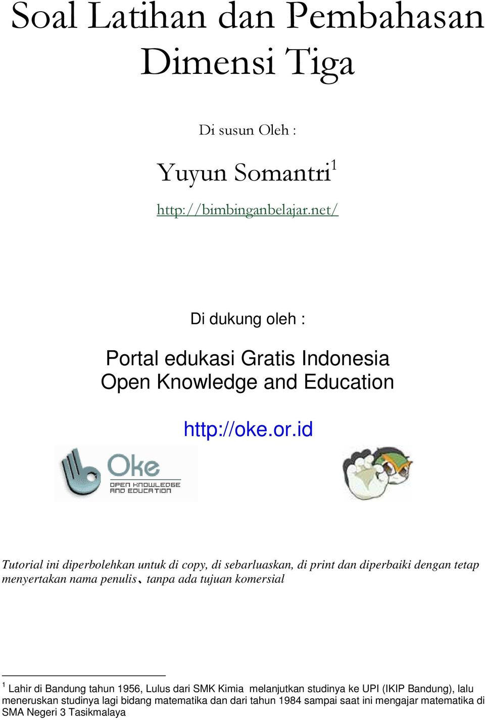 l eduksi rtis Indonesi Open Knowledge nd duction http://oke.or.