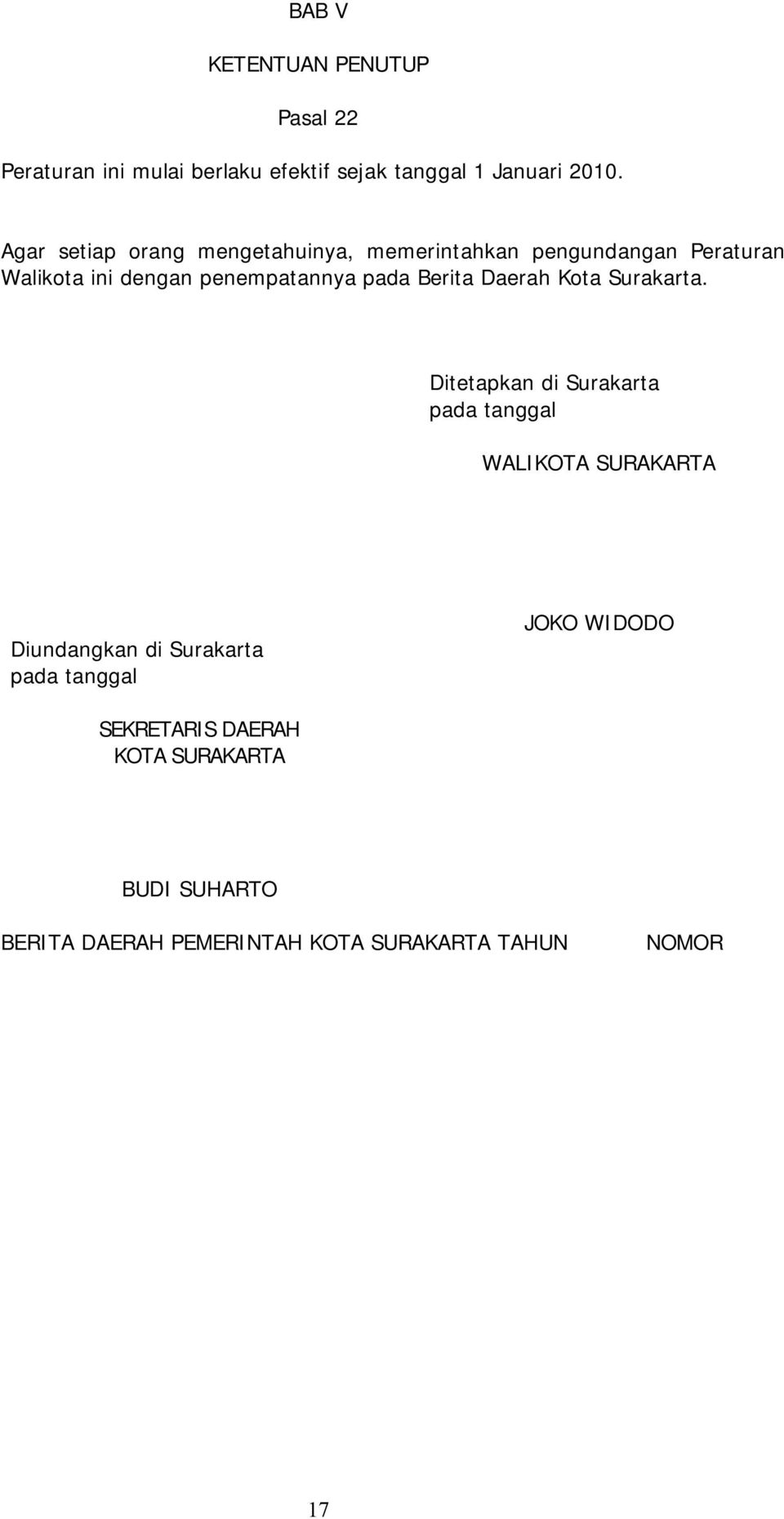 Berita Daerah Kota Surakarta.
