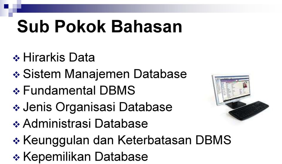 Organisasi Database Administrasi Database