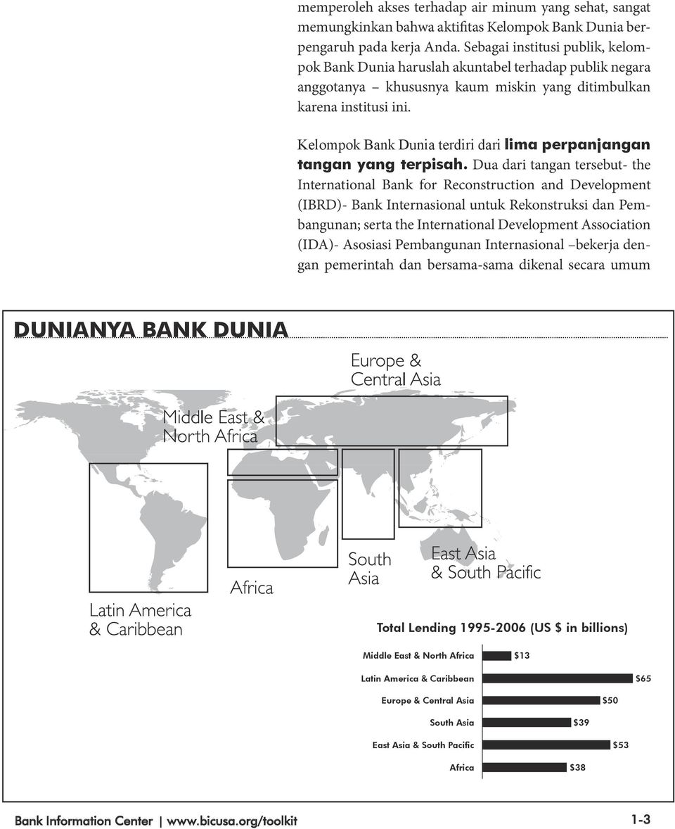 Kelompok Bank Dunia terdiri dari lima perpanjangan tangan yang terpisah.