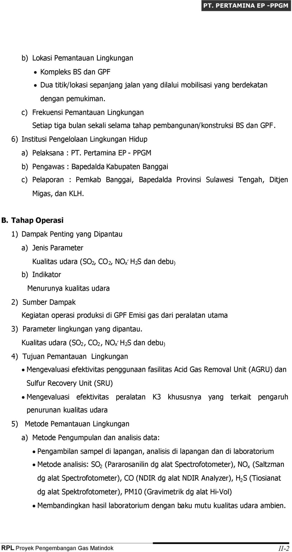 Pertamina EP - PPGM c) Pelaporan : Pemkab Ba