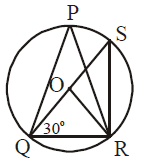 8. 9. Perhatikan gambar di atas. PR adalah garis tengah lingkaran dengan titik pusat O. Jika RPQ = 70 o dan PRS = 20 o, besar PRQ dan RPS berturutturut a. 90 o dan 20 o c. 20 o dan 70 o b.