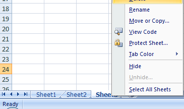 5. WorkBook dan WorkSheet a. Membuat worksheet baru b.