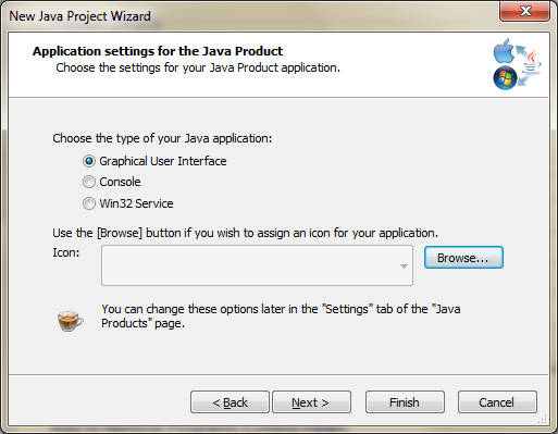 10. Pada jendela Set up the Java Product, setelah anda memasukkan project anda, maka akan muncul list file.