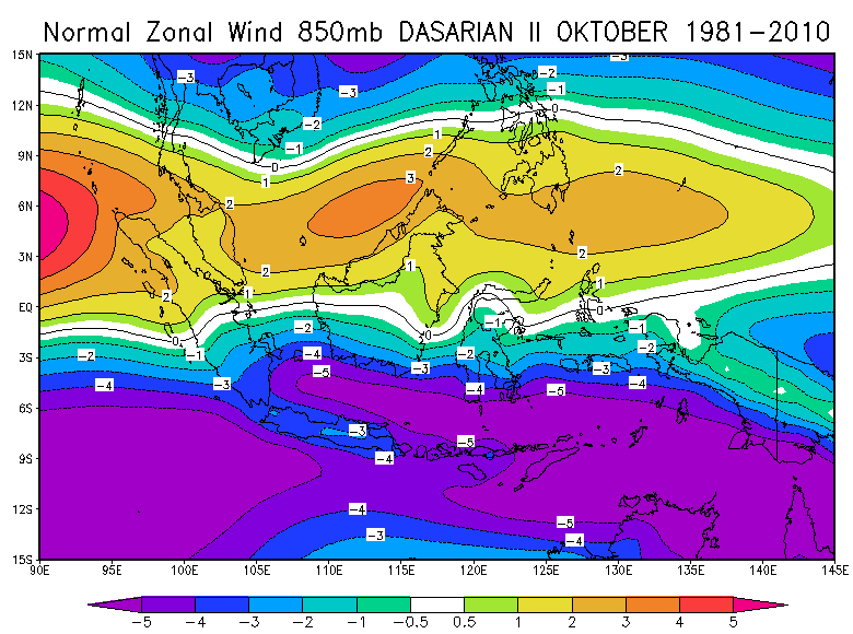 Angin ANALISIS ANGIN ZONAL LAP 850mb Pola angin zonal (timur-barat) di dominasi oleh Angin Baratan diwilayah Sumatera, Jawa bag.barat, Kalimantan, Sulawesi bag.