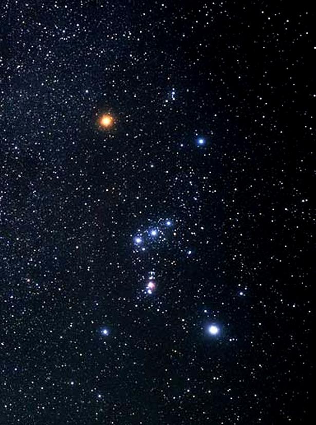 Properti bintang matahari yang jauh letaknya dan pengukuran oleh astronom penting! Konstelasi Orion.