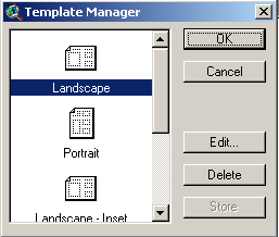 Gambar 21. Window Template Manager 3. Anda masuk ke dalam window layout. Di dalam window ini terdapat beberapa menu dan tools yang dapat kita pergunakan untuk mengatur tampilan layout.