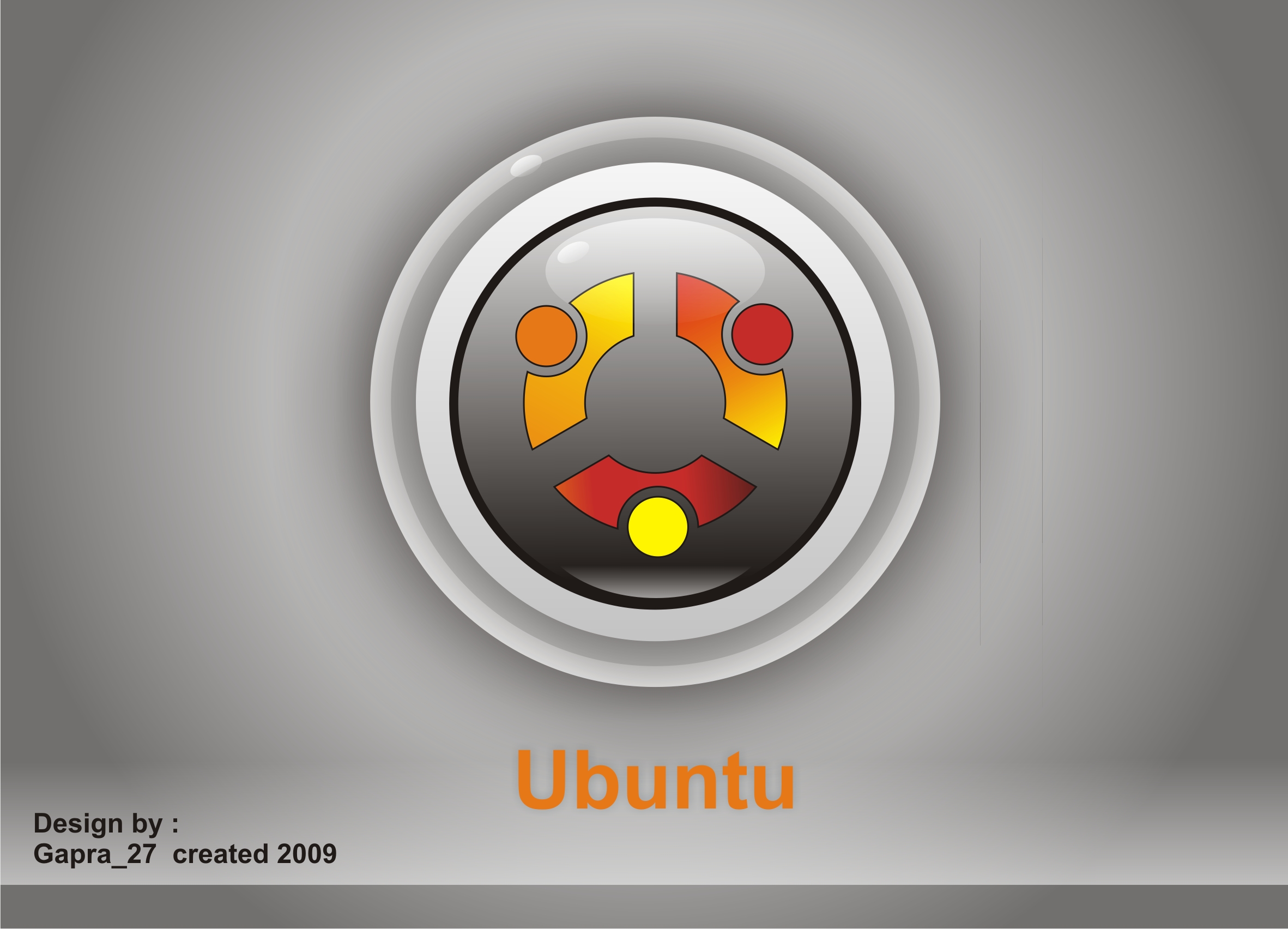 5.1. Membuat Desain Logo Ubuntu Anda pernah mengenal logo ubuntu atau tidak? Nah disini akan membahas bagaimana cara membuat logo tersebut, dibawah ini adalah contoh logo Ubuntu : Gambar 5.
