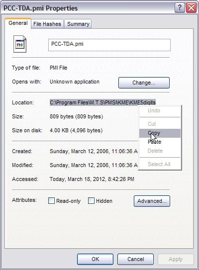 File interface KME dapat kita temukan pada folder : C:\Program Files\M.T.