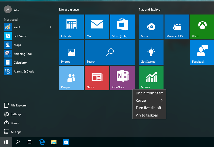 Aplikasi Windows Aplikasi ini telah disematkan pada panel kanan di layar Start (Mulai) dan ditampilkan dalam format ubin agar dapat diakses dengan akses.