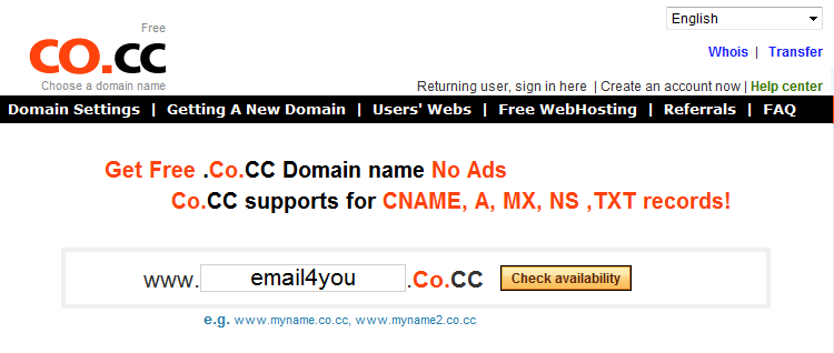 2. Registrasi Domain Gratis Jika Anda sudah memiliki domain sendiri dan hendak menggunakan domain tersebut untuk alamat email Anda, silakan lewati bab ini dan lanjutkan langsung ke bab 3.