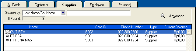 (2) Isikan data: Card Type Tipenya= Customer Name = nama Card ID = kode Address = alamat termasuk kota Phone#1 = no.
