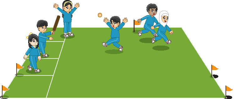 Gambar 37 : Aktivitas pembelajaran bermain dengan bola dipukul dan dilambungkan dari arah samping/depan c.