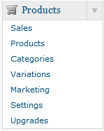 7) Klik Activate. Anda akan melihat Product muncul di Dashboard WordPress Anda.
