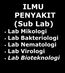 SARANA FISIK JURUSAN HPT LABORATORIUM ILMU HAMA (Sub Lab) Lab Entomologi Lab Akarologi Lab Toksikologi Pestisida.