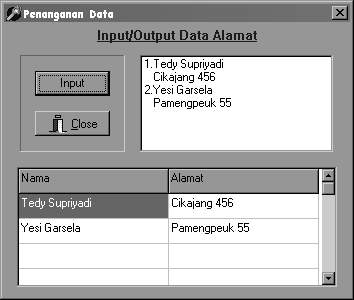 Modul VI Penanganan Data di Dalam Delphi 6.1 Array(Larik) Array adalah sebuah variabel tunggal yang digunakan untuk menyimpan sekumpulan data.