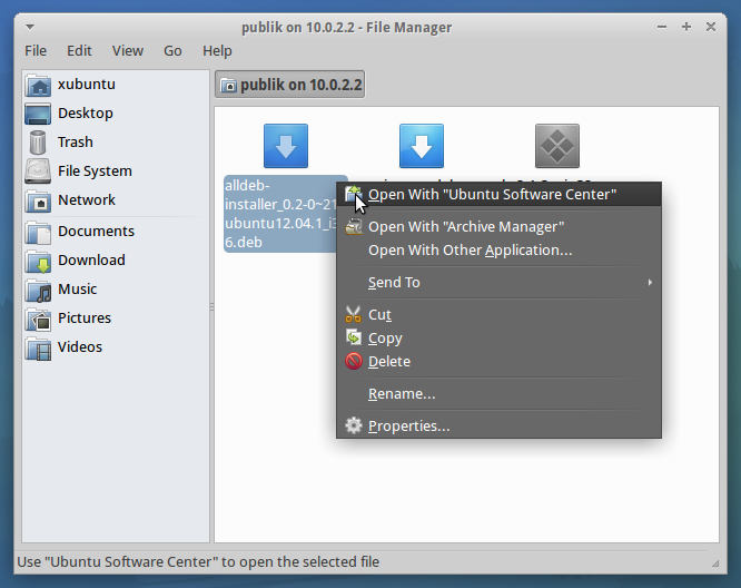 Bab 2. Panduan 6 alldeb-installer sudah langsung bisa diinstall tanpa memikirkan dependensi. Sedangkan Xubuntu (12.