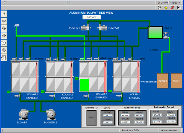 Pada Gambar 13 merupakan layout pada HMI Touchsreen yang dimana alat ini digunakan operator untuk menjalakan sistem dari local plant. 6. KESIMPULAN 1.