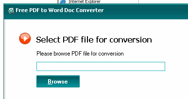 Gambar 10. Tampilan software Untuk mengubah file pdf ke word maka klik tombol browse di bawah Select PDF file for conversion seperti Gambar 11.