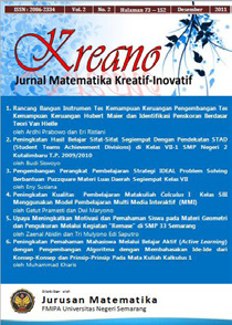 1 Pendidikan Matematika Pascasarjana Universitas Sriwijaya Palembang Email: dj_wiwit@yahoo.com1 DOI: http://dx.doi.org/10.15294/kreano.v6i1.