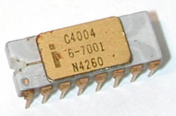 CHIP PERTAMA z 12 September 1958 Jack Kilby membuat IC osilator sederhana 5 komponen yang diintegrasikan MIKROPROSESOR PERTAMA z Pada