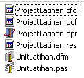 Jendela Source Code B. Program Pertama Kamu Ingat sebelum buat program, maka buat lebih dulu folder khusus menyimpan semua file kamu nantinya. 1. Jalankan Delphi 2.