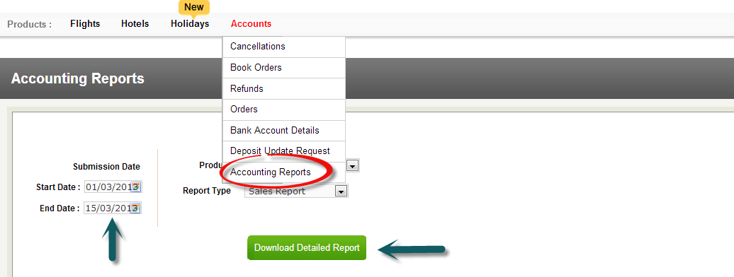 Q: Dapatkah saya mendapatkan laporan keuangan dalam format Excell? A: - Bisa. Klik Accounting Reports di kolom Accounts.