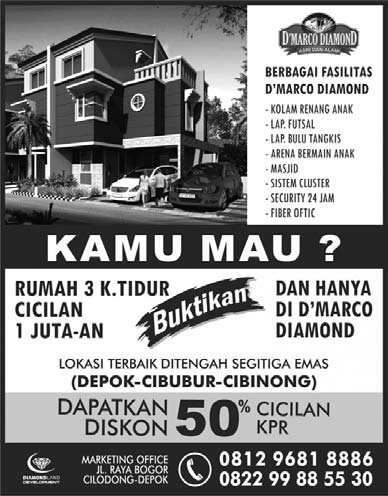 8 JAKARTA TIMUR JAKARTA UTARA Rumah Dijual DIJUAL RUMAH 2Lt. Cipinang Muara, Jakarta Timur. LT: 131m LB: 190m, 6Kt, 3Km, Garasi. Siap Huni. Hub: 0812. 9693.