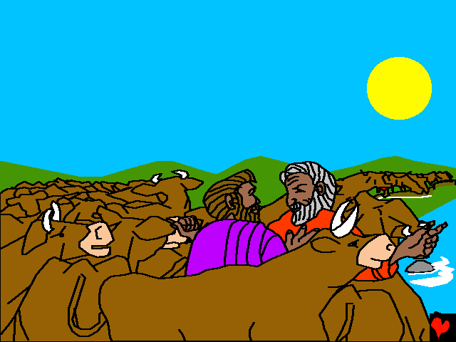 Para gembala Lot dan para gembala Abram berkelahi.