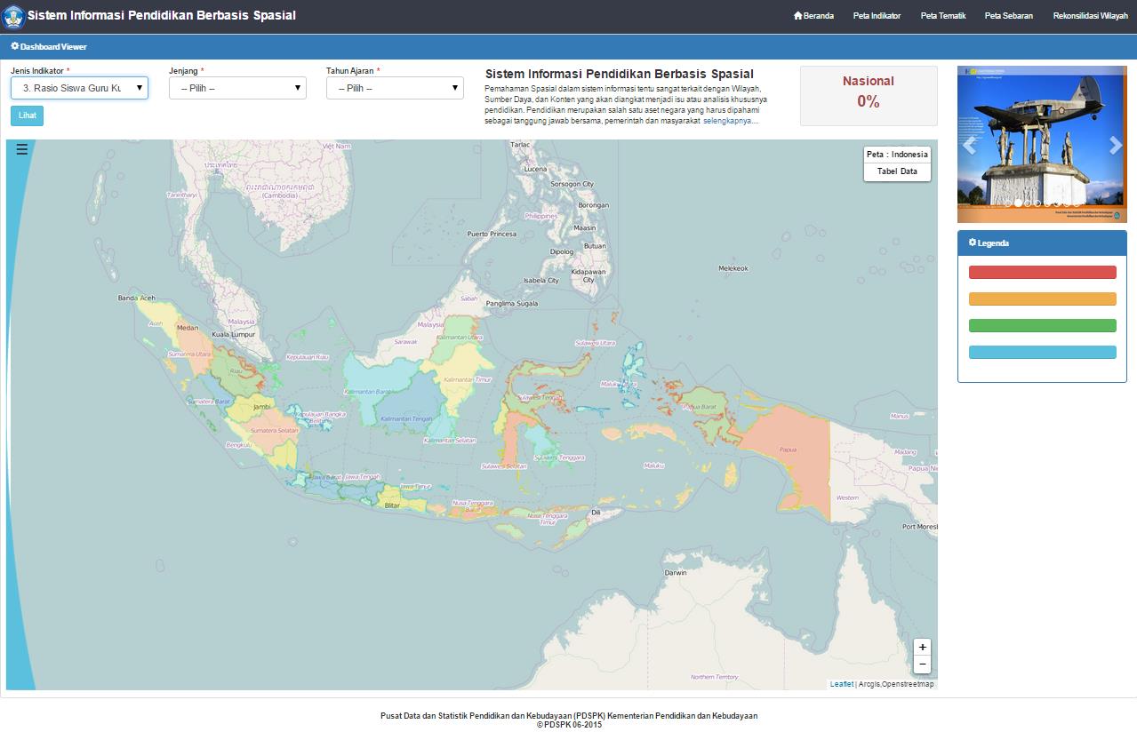 C. Rasio Siswa Guru Kualifikasi B. Peta Indikator (16) Klik Tabel Data untuk melihat data per kecamatan. Link ke laman : http://niep.data.kemdikbud.