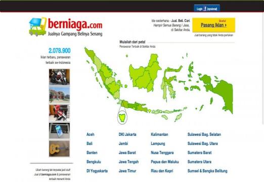 paling banyak diwilayah Negara indonesia Tokobagus/OLX Gambar 5 Rangking Tokobagus.co.