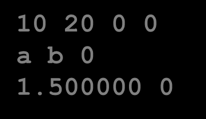 Contoh Array 1 Dimensi (2) int main() { int blt[4] = {10, 20}; char kar[3] = {'a', 'b'}; float pch[2] = {1.5}; printf("%d %d %d %d\n", blt[0], blt[1], blt[2], blt[3]); } 10 20 0 0 a b 0 1.