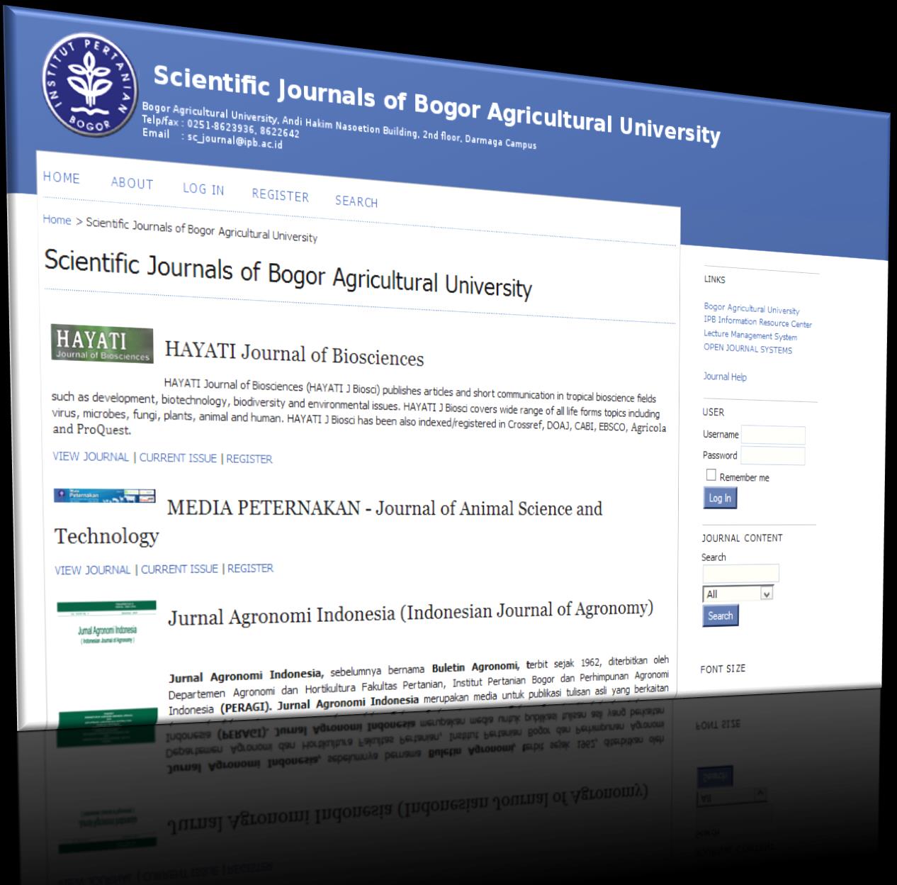 Scientific Journal IPB http://journal.ipb.ac.