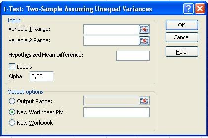 10.3 Langkah-langkah Perhitungan 1. Pilih menu Tools, lalu buka pilihan Data Analisys. 2. Pilih t-test: Two-Sample Assuming Unequal Variances, lalu tekan OK. 3.