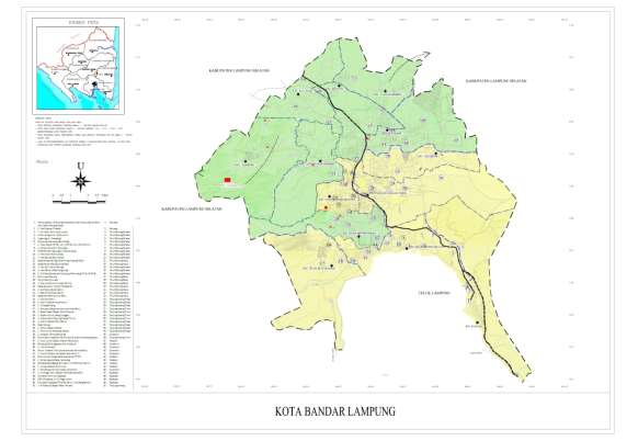 Gambar 2.11 Area Beresiko Sanitasi Kota Bandar Lampung Berdasarkan hasil perhitungan dan pembobotan area lokasi sanitasi beresiko pada table5.